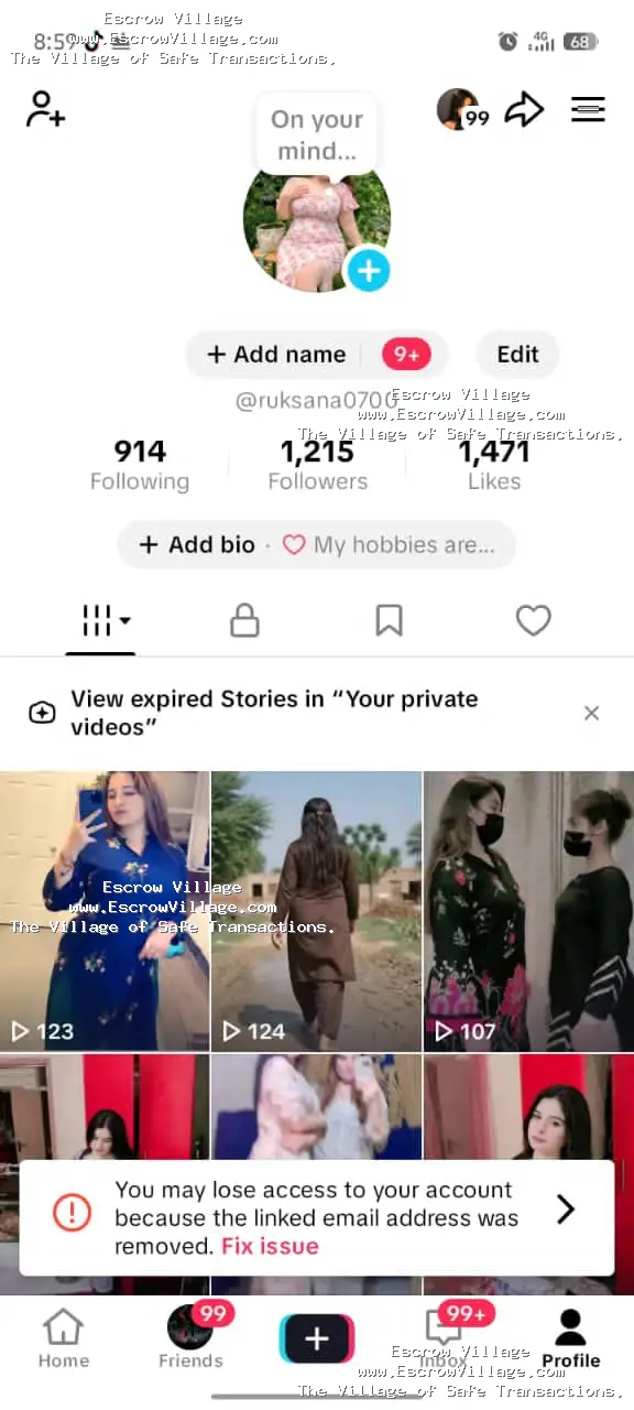 Social media accounts for sale